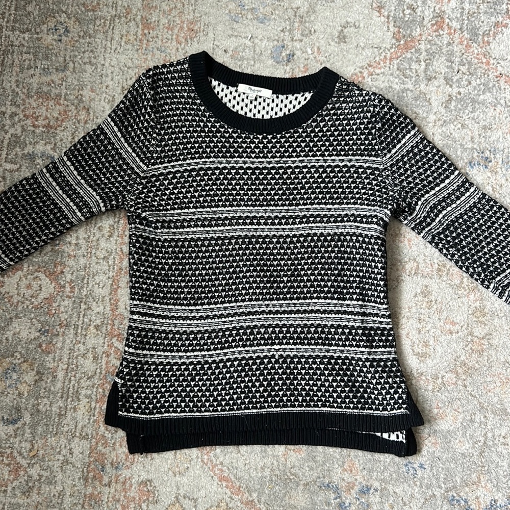 Madewell Black and White Sweater
